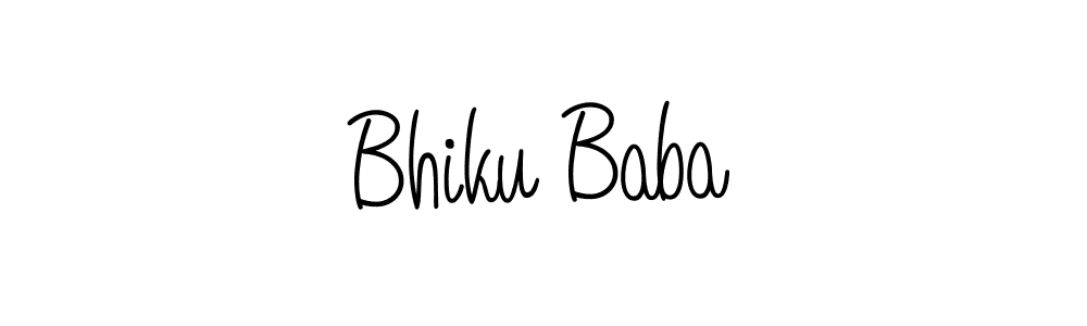 You should practise on your own different ways (Angelique-Rose-font-FFP) to write your name (Bhiku Baba) in signature. don't let someone else do it for you. Bhiku Baba signature style 5 images and pictures png