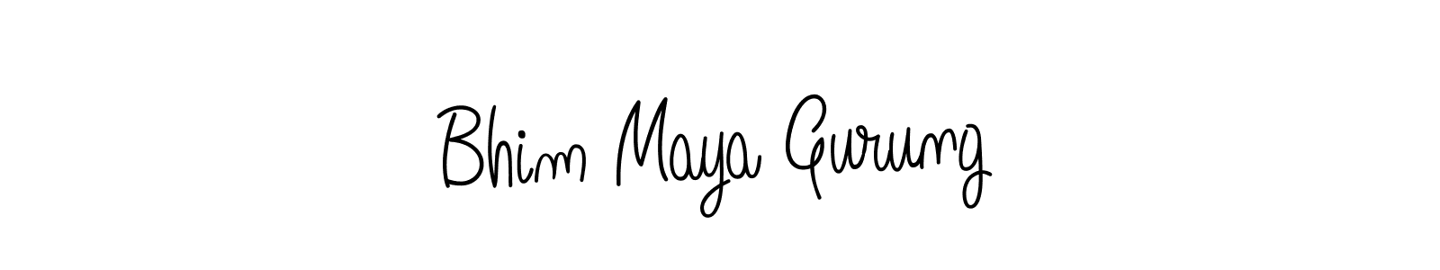 Create a beautiful signature design for name Bhim Maya Gurung. With this signature (Angelique-Rose-font-FFP) fonts, you can make a handwritten signature for free. Bhim Maya Gurung signature style 5 images and pictures png