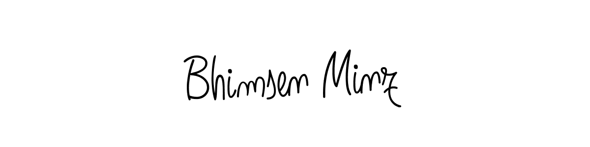 Also we have Bhimsen Minz name is the best signature style. Create professional handwritten signature collection using Angelique-Rose-font-FFP autograph style. Bhimsen Minz signature style 5 images and pictures png