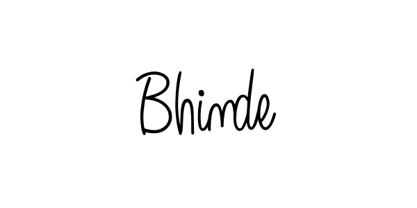Design your own signature with our free online signature maker. With this signature software, you can create a handwritten (Angelique-Rose-font-FFP) signature for name Bhinde. Bhinde signature style 5 images and pictures png