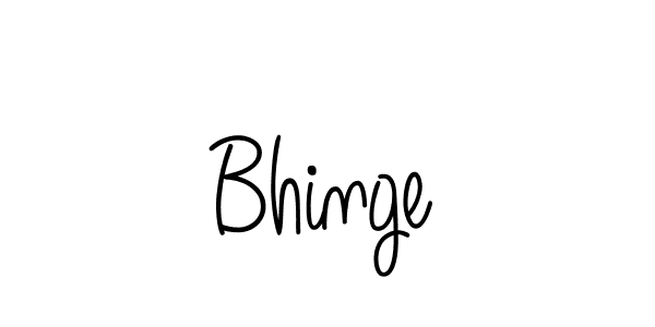 Design your own signature with our free online signature maker. With this signature software, you can create a handwritten (Angelique-Rose-font-FFP) signature for name Bhinge. Bhinge signature style 5 images and pictures png