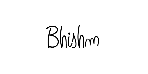 How to make Bhishm name signature. Use Angelique-Rose-font-FFP style for creating short signs online. This is the latest handwritten sign. Bhishm signature style 5 images and pictures png