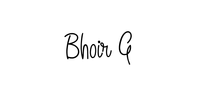 Use a signature maker to create a handwritten signature online. With this signature software, you can design (Angelique-Rose-font-FFP) your own signature for name Bhoir G. Bhoir G signature style 5 images and pictures png