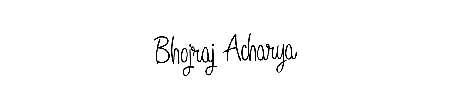 Bhojraj Acharya stylish signature style. Best Handwritten Sign (Angelique-Rose-font-FFP) for my name. Handwritten Signature Collection Ideas for my name Bhojraj Acharya. Bhojraj Acharya signature style 5 images and pictures png