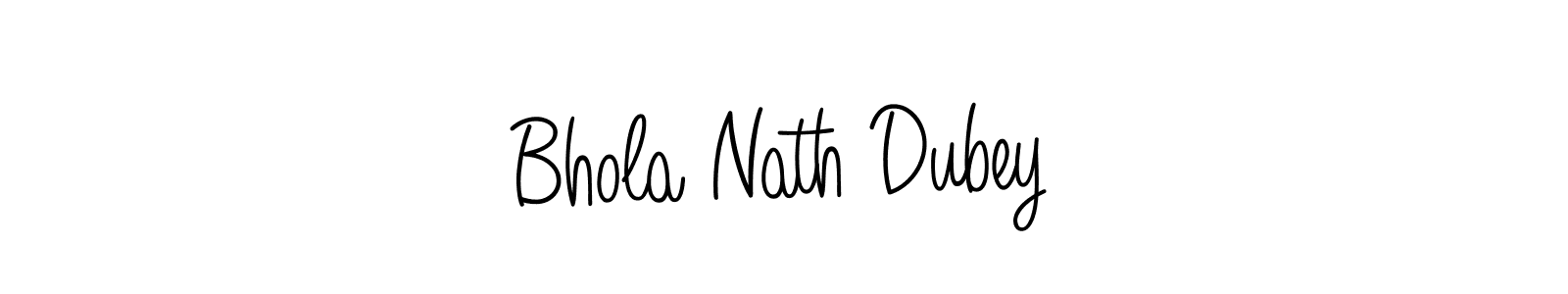 The best way (Angelique-Rose-font-FFP) to make a short signature is to pick only two or three words in your name. The name Bhola Nath Dubey include a total of six letters. For converting this name. Bhola Nath Dubey signature style 5 images and pictures png