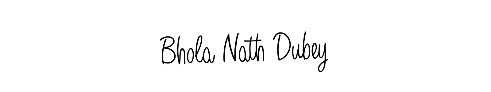 The best way (Angelique-Rose-font-FFP) to make a short signature is to pick only two or three words in your name. The name Bhola Nath Dubey include a total of six letters. For converting this name. Bhola Nath Dubey signature style 5 images and pictures png