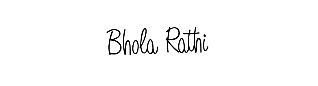 Use a signature maker to create a handwritten signature online. With this signature software, you can design (Angelique-Rose-font-FFP) your own signature for name Bhola Rathi. Bhola Rathi signature style 5 images and pictures png