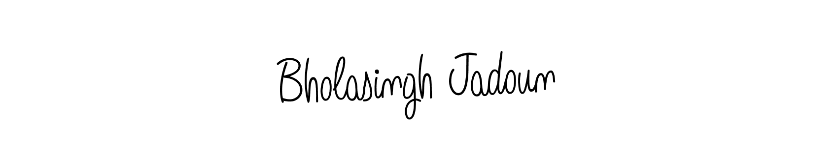 Use a signature maker to create a handwritten signature online. With this signature software, you can design (Angelique-Rose-font-FFP) your own signature for name Bholasingh Jadoun. Bholasingh Jadoun signature style 5 images and pictures png
