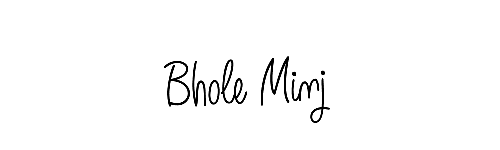 Also You can easily find your signature by using the search form. We will create Bhole Minj name handwritten signature images for you free of cost using Angelique-Rose-font-FFP sign style. Bhole Minj signature style 5 images and pictures png