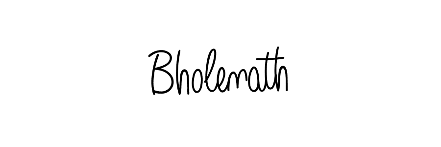 Use a signature maker to create a handwritten signature online. With this signature software, you can design (Angelique-Rose-font-FFP) your own signature for name Bholenath. Bholenath signature style 5 images and pictures png