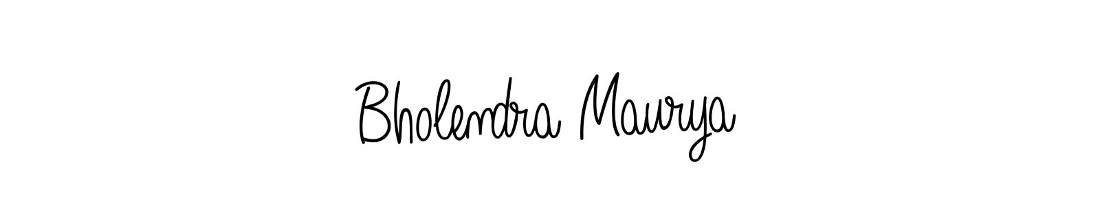 Create a beautiful signature design for name Bholendra Maurya. With this signature (Angelique-Rose-font-FFP) fonts, you can make a handwritten signature for free. Bholendra Maurya signature style 5 images and pictures png