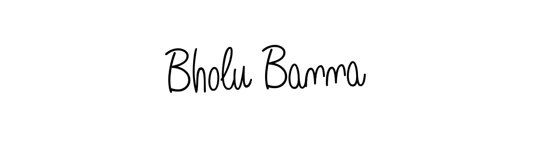 How to make Bholu Banna name signature. Use Angelique-Rose-font-FFP style for creating short signs online. This is the latest handwritten sign. Bholu Banna signature style 5 images and pictures png