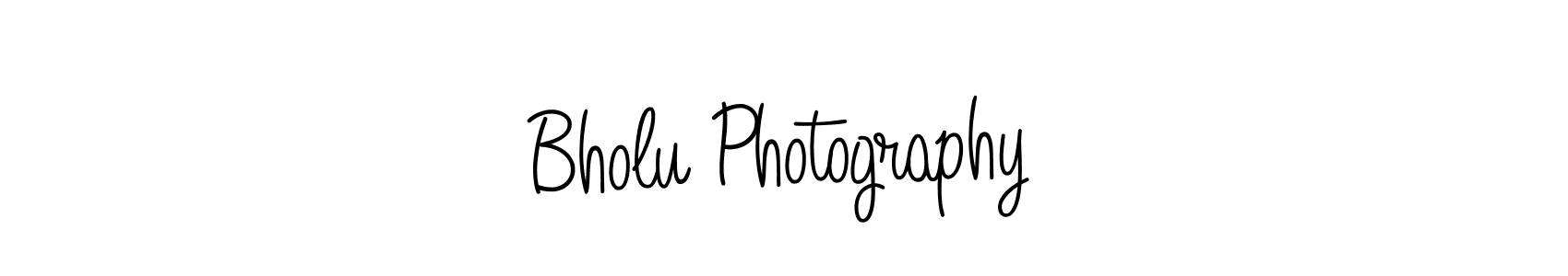 Use a signature maker to create a handwritten signature online. With this signature software, you can design (Angelique-Rose-font-FFP) your own signature for name Bholu Photography. Bholu Photography signature style 5 images and pictures png