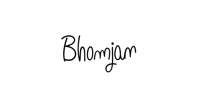 Use a signature maker to create a handwritten signature online. With this signature software, you can design (Angelique-Rose-font-FFP) your own signature for name Bhomjan. Bhomjan signature style 5 images and pictures png