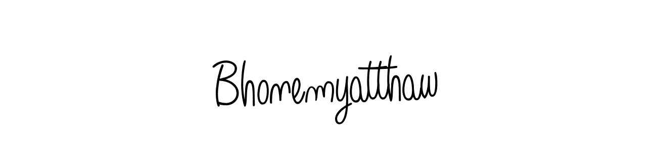 Bhonemyatthaw stylish signature style. Best Handwritten Sign (Angelique-Rose-font-FFP) for my name. Handwritten Signature Collection Ideas for my name Bhonemyatthaw. Bhonemyatthaw signature style 5 images and pictures png