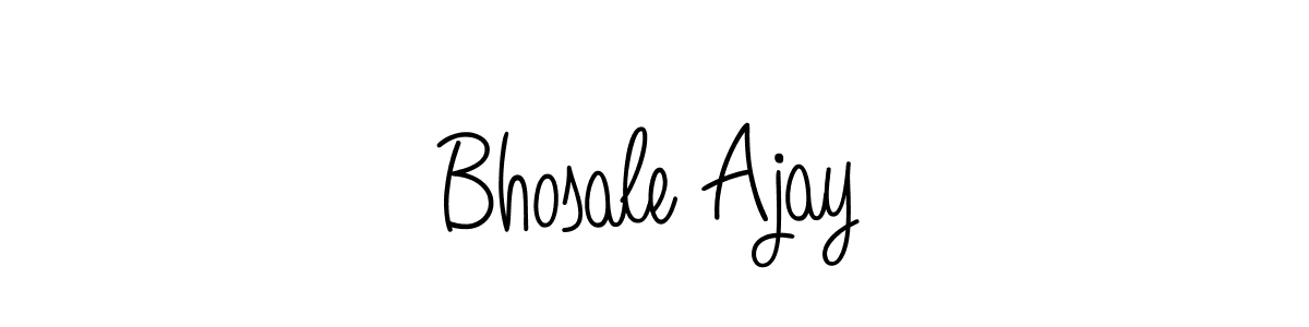 The best way (Angelique-Rose-font-FFP) to make a short signature is to pick only two or three words in your name. The name Bhosale Ajay include a total of six letters. For converting this name. Bhosale Ajay signature style 5 images and pictures png