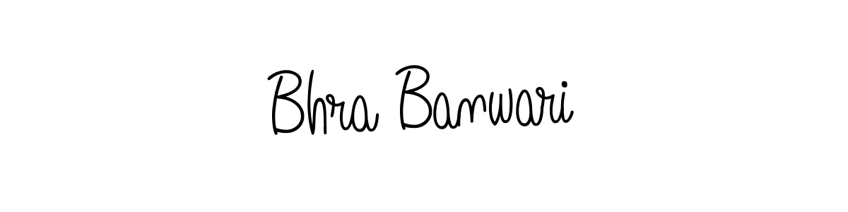 How to make Bhra Banwari name signature. Use Angelique-Rose-font-FFP style for creating short signs online. This is the latest handwritten sign. Bhra Banwari signature style 5 images and pictures png