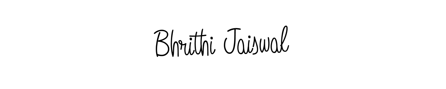 How to make Bhrithi Jaiswal name signature. Use Angelique-Rose-font-FFP style for creating short signs online. This is the latest handwritten sign. Bhrithi Jaiswal signature style 5 images and pictures png