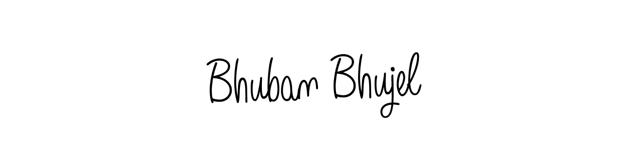 How to make Bhuban Bhujel name signature. Use Angelique-Rose-font-FFP style for creating short signs online. This is the latest handwritten sign. Bhuban Bhujel signature style 5 images and pictures png