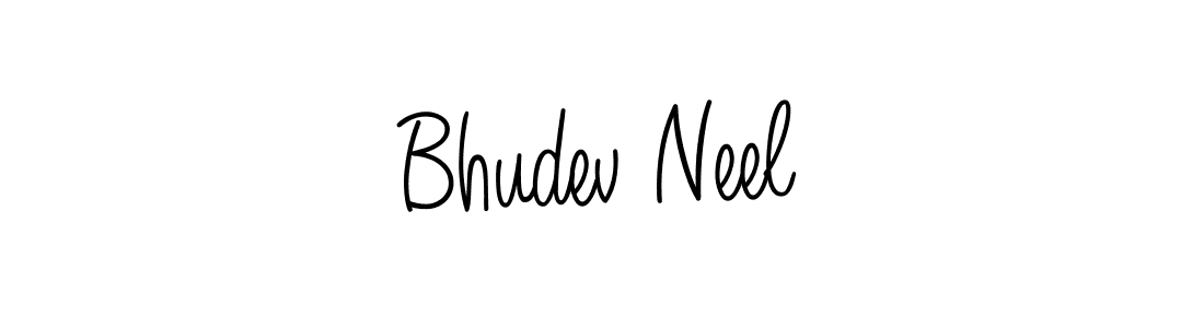 How to make Bhudev Neel name signature. Use Angelique-Rose-font-FFP style for creating short signs online. This is the latest handwritten sign. Bhudev Neel signature style 5 images and pictures png