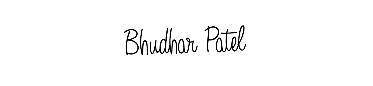 How to make Bhudhar Patel name signature. Use Angelique-Rose-font-FFP style for creating short signs online. This is the latest handwritten sign. Bhudhar Patel signature style 5 images and pictures png