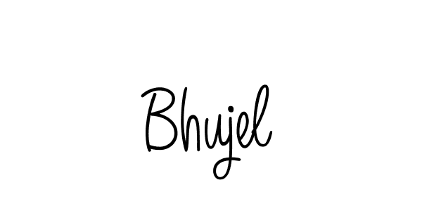 Make a beautiful signature design for name Bhujel. With this signature (Angelique-Rose-font-FFP) style, you can create a handwritten signature for free. Bhujel signature style 5 images and pictures png