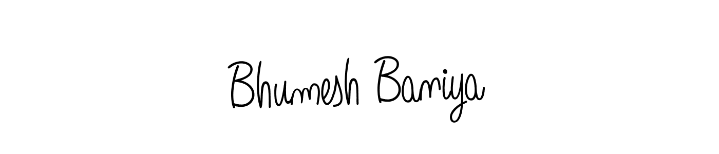Design your own signature with our free online signature maker. With this signature software, you can create a handwritten (Angelique-Rose-font-FFP) signature for name Bhumesh Baniya. Bhumesh Baniya signature style 5 images and pictures png