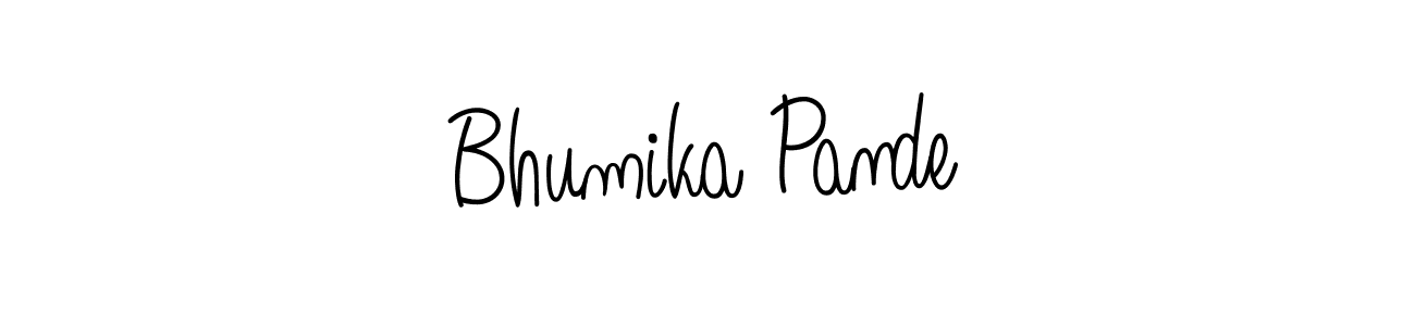 Make a short Bhumika Pande signature style. Manage your documents anywhere anytime using Angelique-Rose-font-FFP. Create and add eSignatures, submit forms, share and send files easily. Bhumika Pande signature style 5 images and pictures png