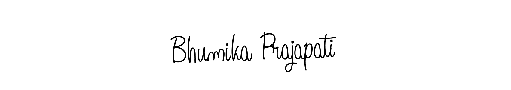Make a beautiful signature design for name Bhumika Prajapati. With this signature (Angelique-Rose-font-FFP) style, you can create a handwritten signature for free. Bhumika Prajapati signature style 5 images and pictures png