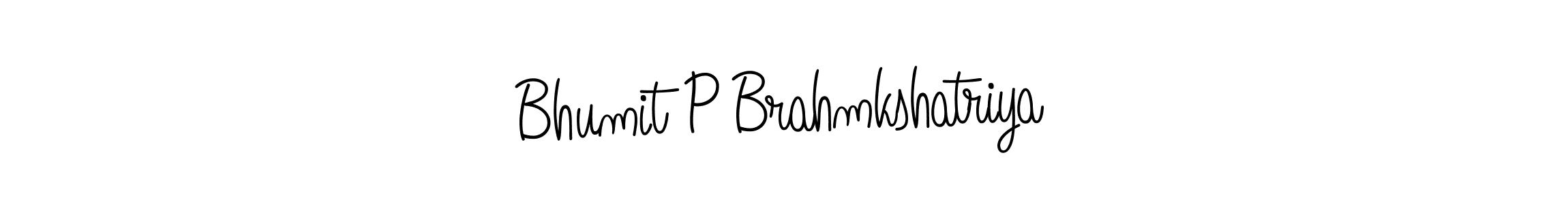 Use a signature maker to create a handwritten signature online. With this signature software, you can design (Angelique-Rose-font-FFP) your own signature for name Bhumit P Brahmkshatriya. Bhumit P Brahmkshatriya signature style 5 images and pictures png