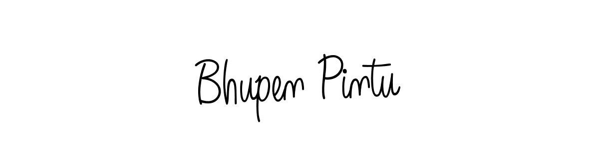 Design your own signature with our free online signature maker. With this signature software, you can create a handwritten (Angelique-Rose-font-FFP) signature for name Bhupen Pintu. Bhupen Pintu signature style 5 images and pictures png