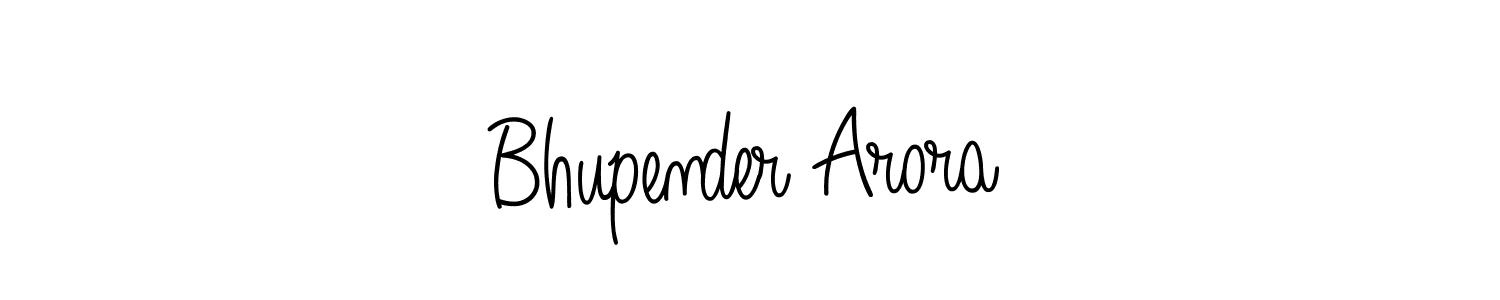 The best way (Angelique-Rose-font-FFP) to make a short signature is to pick only two or three words in your name. The name Bhupender Arora include a total of six letters. For converting this name. Bhupender Arora signature style 5 images and pictures png