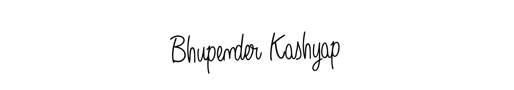 Make a beautiful signature design for name Bhupender Kashyap. With this signature (Angelique-Rose-font-FFP) style, you can create a handwritten signature for free. Bhupender Kashyap signature style 5 images and pictures png