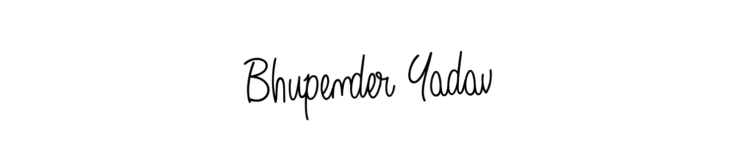 Use a signature maker to create a handwritten signature online. With this signature software, you can design (Angelique-Rose-font-FFP) your own signature for name Bhupender Yadav. Bhupender Yadav signature style 5 images and pictures png