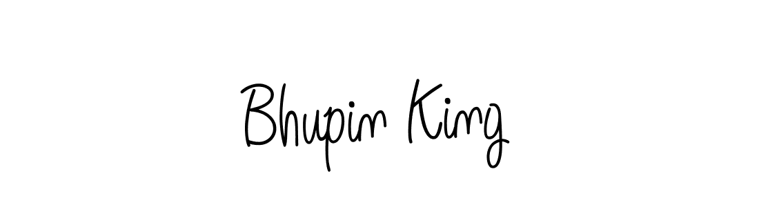 Make a beautiful signature design for name Bhupin King. With this signature (Angelique-Rose-font-FFP) style, you can create a handwritten signature for free. Bhupin King signature style 5 images and pictures png