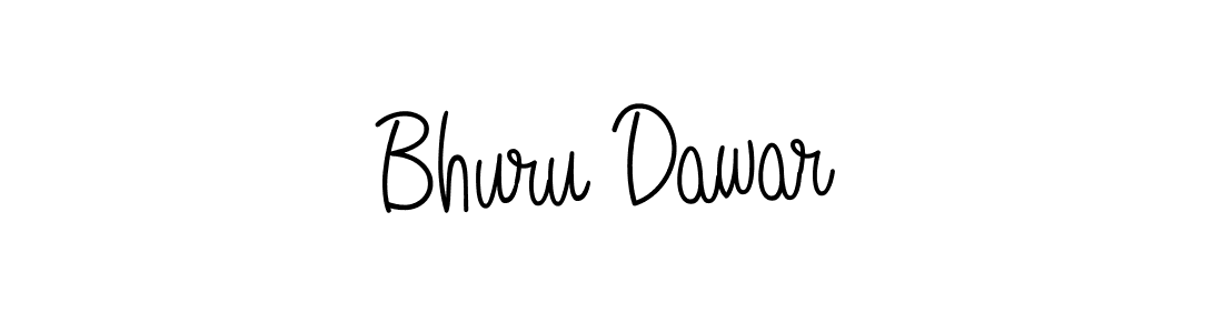 You should practise on your own different ways (Angelique-Rose-font-FFP) to write your name (Bhuru Dawar) in signature. don't let someone else do it for you. Bhuru Dawar signature style 5 images and pictures png