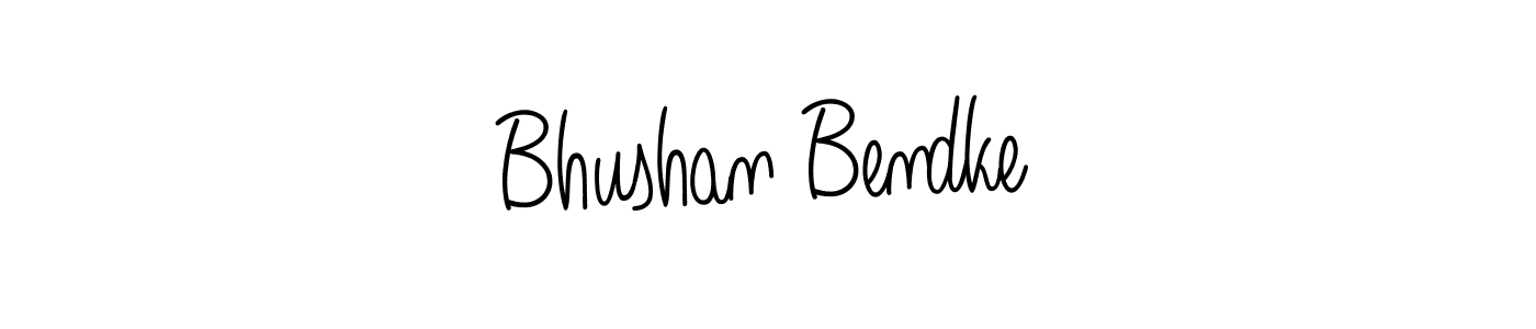 Make a beautiful signature design for name Bhushan Bendke. With this signature (Angelique-Rose-font-FFP) style, you can create a handwritten signature for free. Bhushan Bendke signature style 5 images and pictures png