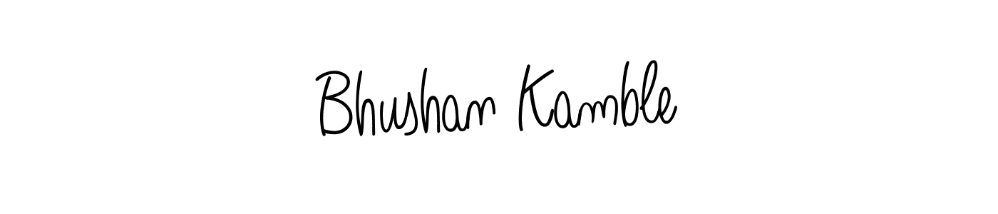 You should practise on your own different ways (Angelique-Rose-font-FFP) to write your name (Bhushan Kamble) in signature. don't let someone else do it for you. Bhushan Kamble signature style 5 images and pictures png