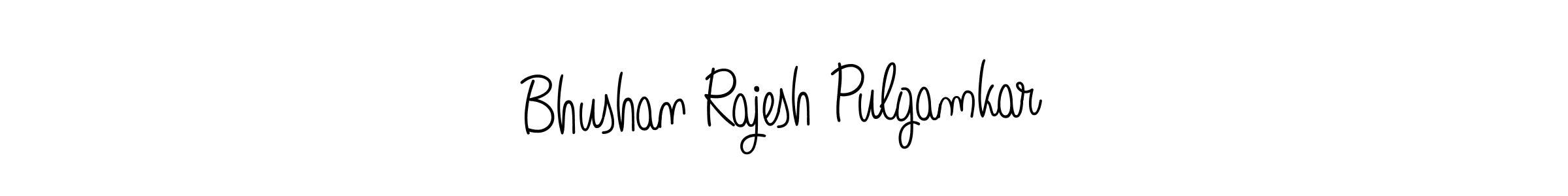 Use a signature maker to create a handwritten signature online. With this signature software, you can design (Angelique-Rose-font-FFP) your own signature for name Bhushan Rajesh Pulgamkar. Bhushan Rajesh Pulgamkar signature style 5 images and pictures png