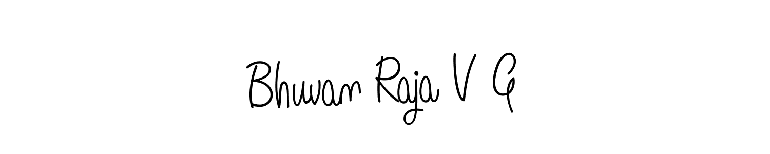 How to make Bhuvan Raja V G name signature. Use Angelique-Rose-font-FFP style for creating short signs online. This is the latest handwritten sign. Bhuvan Raja V G signature style 5 images and pictures png