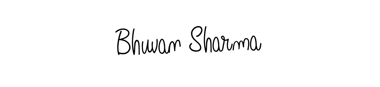 You should practise on your own different ways (Angelique-Rose-font-FFP) to write your name (Bhuvan Sharma) in signature. don't let someone else do it for you. Bhuvan Sharma signature style 5 images and pictures png