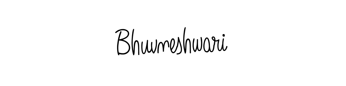 Create a beautiful signature design for name Bhuvneshwari. With this signature (Angelique-Rose-font-FFP) fonts, you can make a handwritten signature for free. Bhuvneshwari signature style 5 images and pictures png