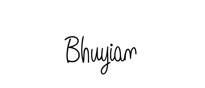 Make a beautiful signature design for name Bhuyian. With this signature (Angelique-Rose-font-FFP) style, you can create a handwritten signature for free. Bhuyian signature style 5 images and pictures png