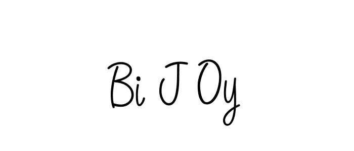 Use a signature maker to create a handwritten signature online. With this signature software, you can design (Angelique-Rose-font-FFP) your own signature for name Bi J Oy. Bi J Oy signature style 5 images and pictures png