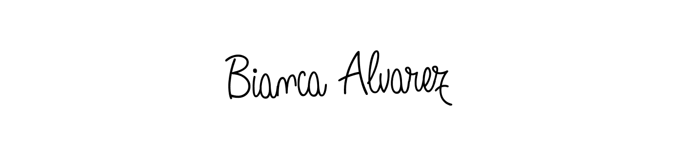 Bianca Alvarez stylish signature style. Best Handwritten Sign (Angelique-Rose-font-FFP) for my name. Handwritten Signature Collection Ideas for my name Bianca Alvarez. Bianca Alvarez signature style 5 images and pictures png