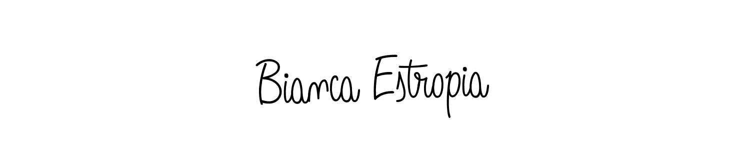 How to make Bianca Estropia name signature. Use Angelique-Rose-font-FFP style for creating short signs online. This is the latest handwritten sign. Bianca Estropia signature style 5 images and pictures png