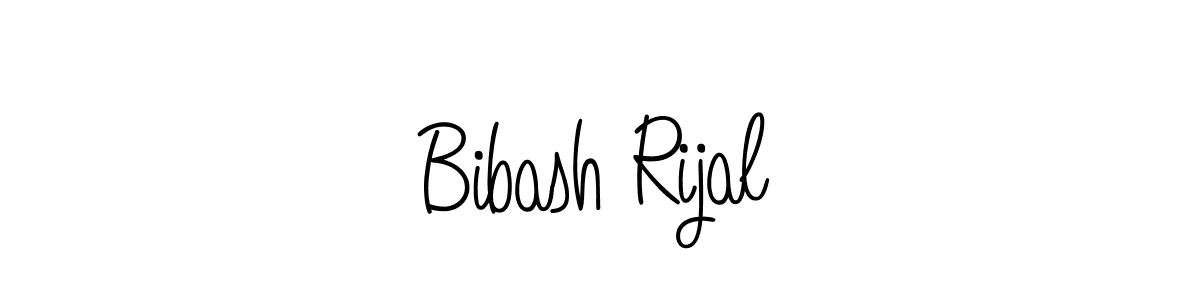 Use a signature maker to create a handwritten signature online. With this signature software, you can design (Angelique-Rose-font-FFP) your own signature for name Bibash Rijal. Bibash Rijal signature style 5 images and pictures png