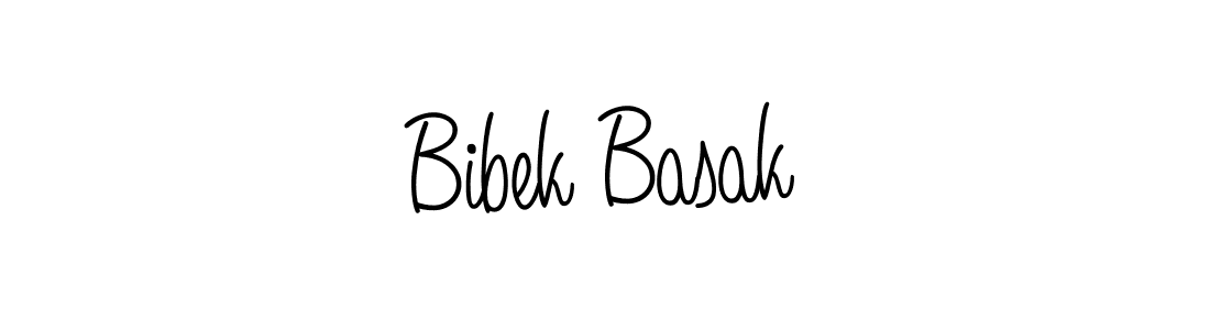 How to make Bibek Basak name signature. Use Angelique-Rose-font-FFP style for creating short signs online. This is the latest handwritten sign. Bibek Basak signature style 5 images and pictures png