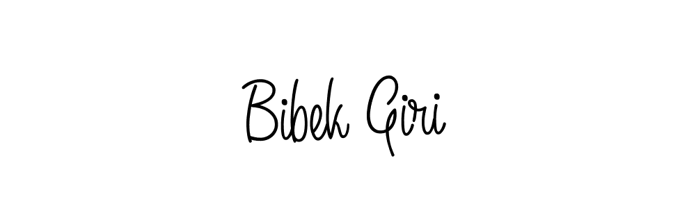 The best way (Angelique-Rose-font-FFP) to make a short signature is to pick only two or three words in your name. The name Bibek Giri include a total of six letters. For converting this name. Bibek Giri signature style 5 images and pictures png