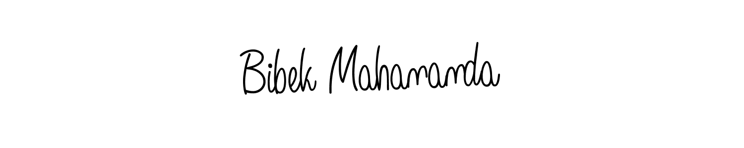 The best way (Angelique-Rose-font-FFP) to make a short signature is to pick only two or three words in your name. The name Bibek Mahananda include a total of six letters. For converting this name. Bibek Mahananda signature style 5 images and pictures png